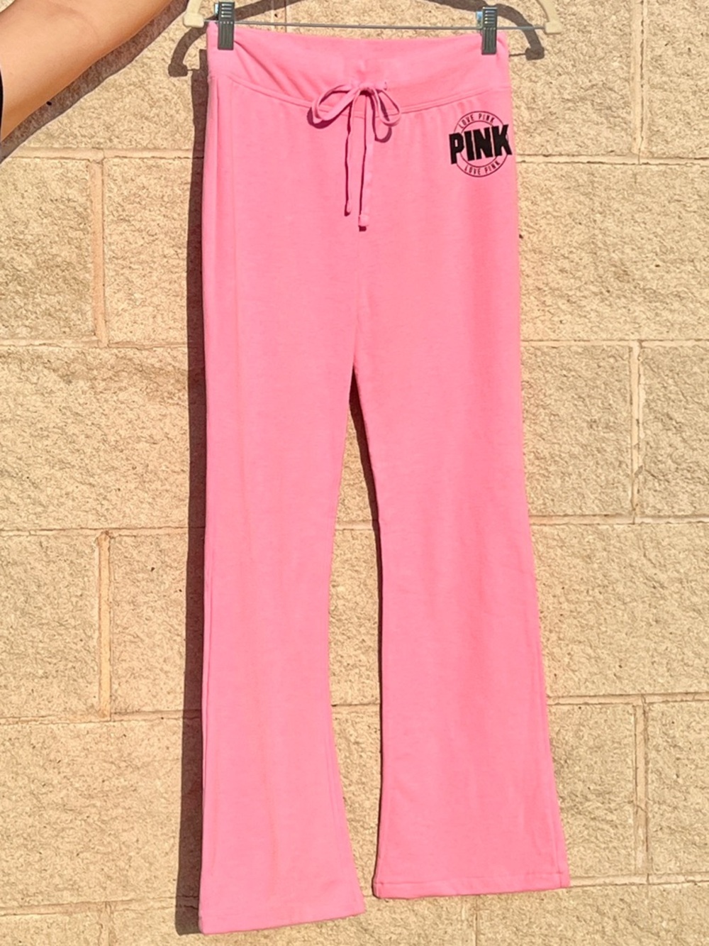 PINK Victoria’s Secret Flare Sweatpants Pink Logo Lounge Pants XS/S Petite